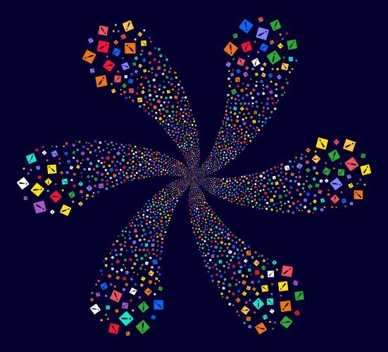 Problem rotation burst vector image