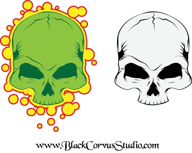 Tattoo Skull with Crossed Bones Vector Image
