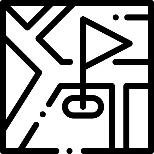 Map icon thin linear style design isolated vector image