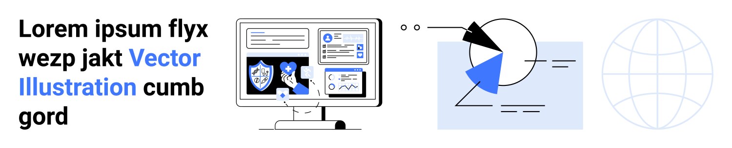 Data analysis and visualization on desktop vector image