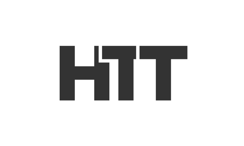 Htt logo design template with strong and modern vector image