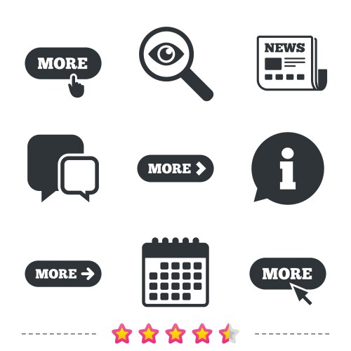 Cursor Pointer with More Icons vector image