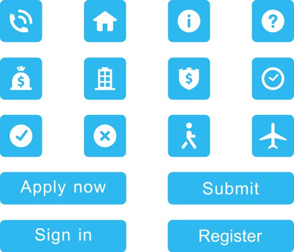 Internet and web buttons vector image