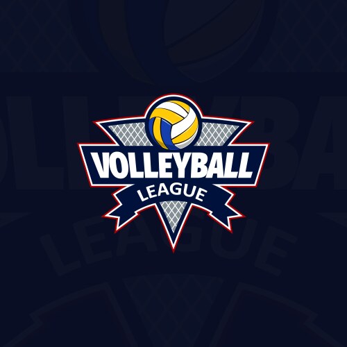 volleyball logo for the team and cup vector