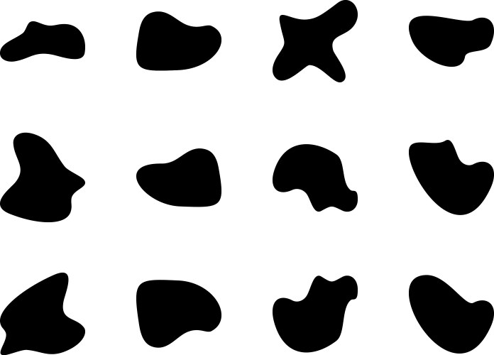 Abstract blobs liquid and fluid shape pictogram vektorbild