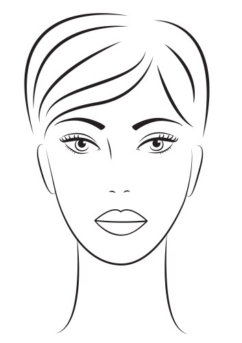 Elegant Woman Face Sketch Vector Image