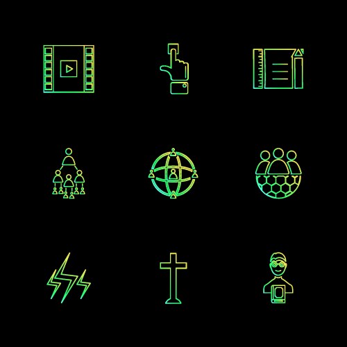 Study calculator video user networking vector image