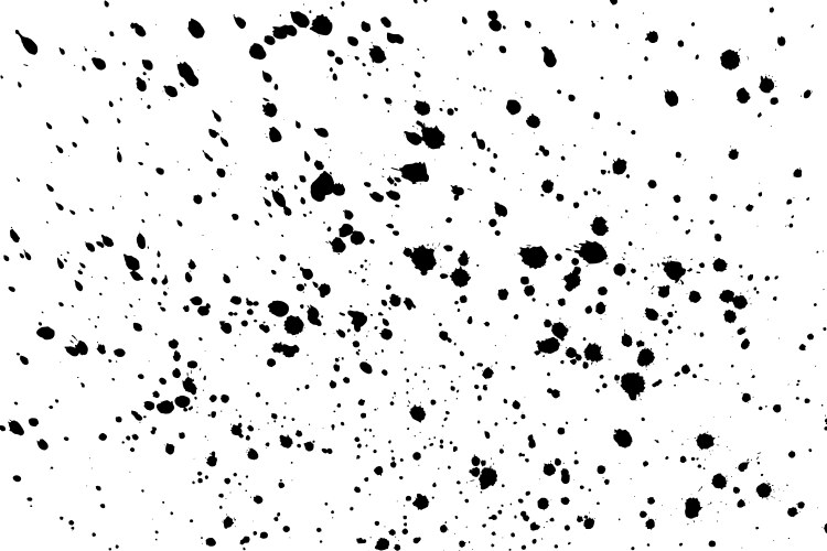 Black blobs isolated on white vector image