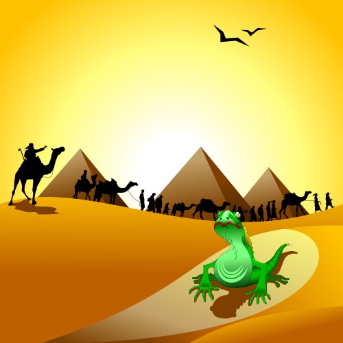 Western image with desert landscape Royalty Free Vector