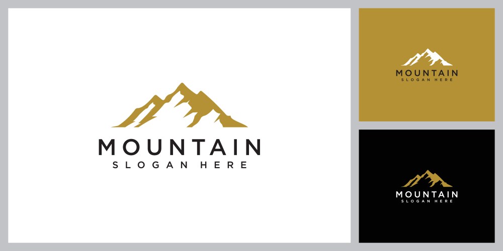 Mountain logo design template Royalty Free Vector Image