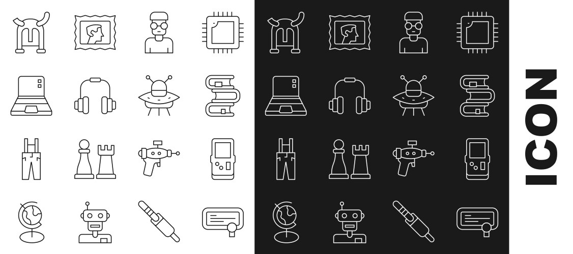 Set line certificate template tetris book nerd vector image