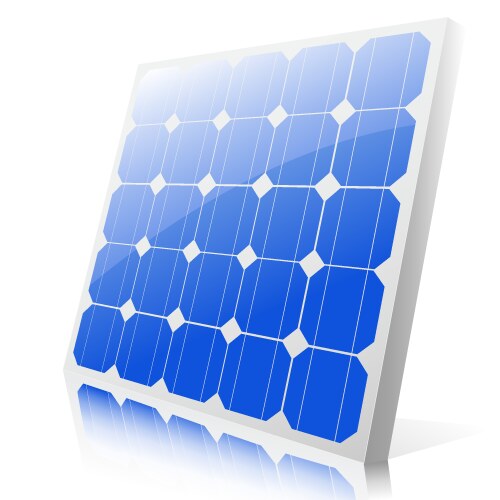 Blue electric solar panel pattern Royalty Free Vector Image