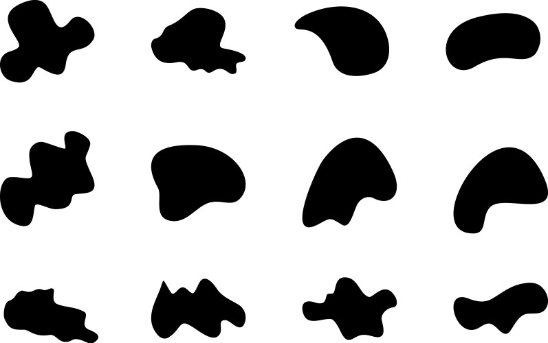 Abstract blobs liquid and fluid shape pictogram vector image