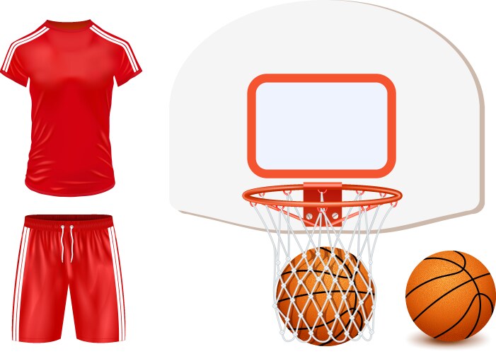 Basketball icon set vector image