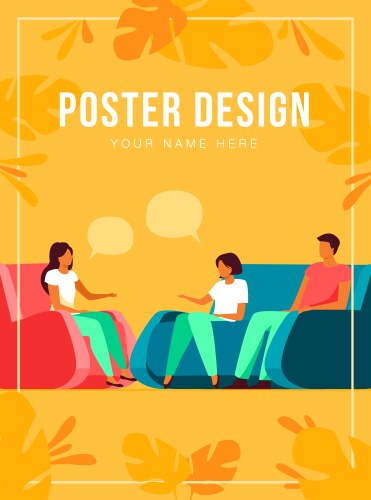 Group therapy and support concept vector image