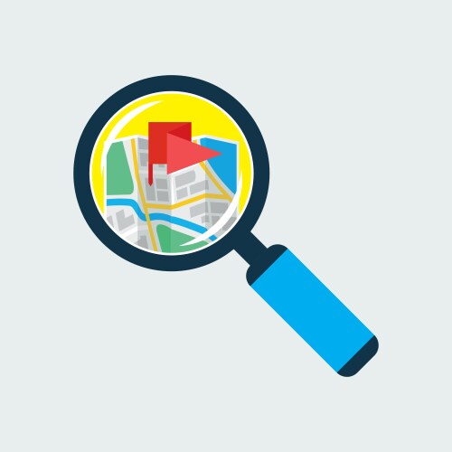 Folding paper map flat icon Royalty Free Vector Image