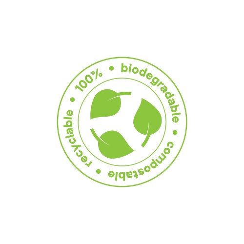 Biodegradable and compostable concept reduce reuse