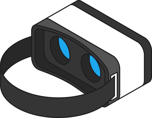 Vr headset icon 3d style virtual reality device Vector Image