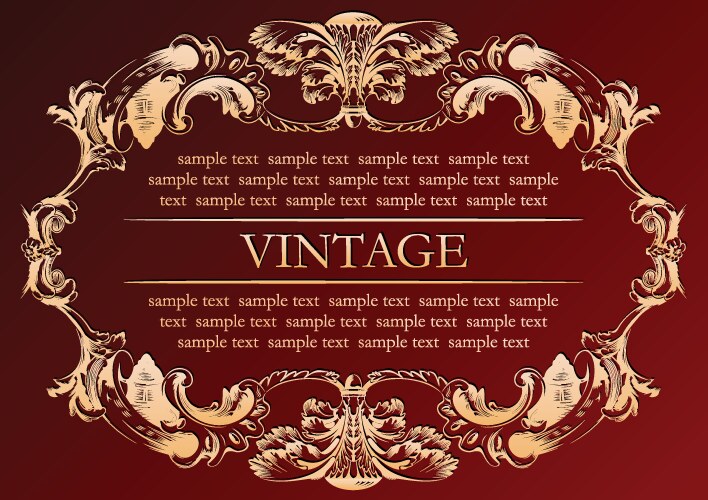 Frame vintage Royalty Free Vector Image - VectorStock