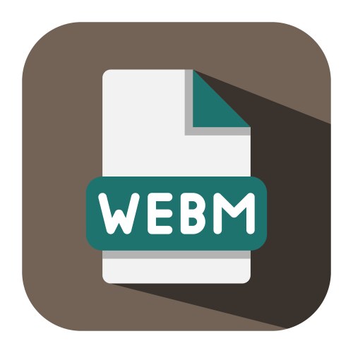 Webm file type flat icon format files document vector image