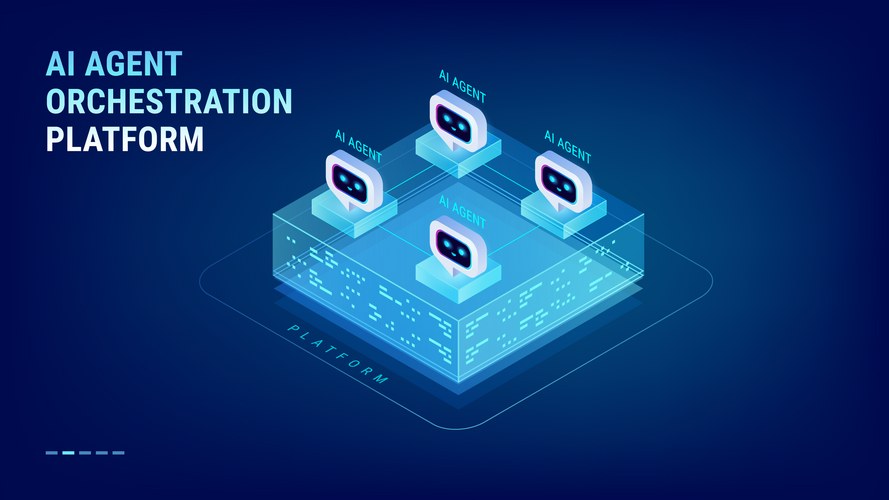 Ai agent orchestration platform concept – Royalty-Free Vector | VectorStock