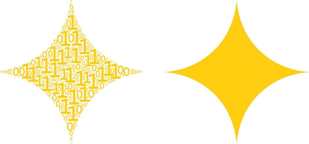 Sparkle star composition of binary digits vektorbild