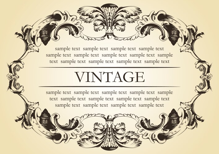Frame vintage Royalty Free Vector Image - VectorStock