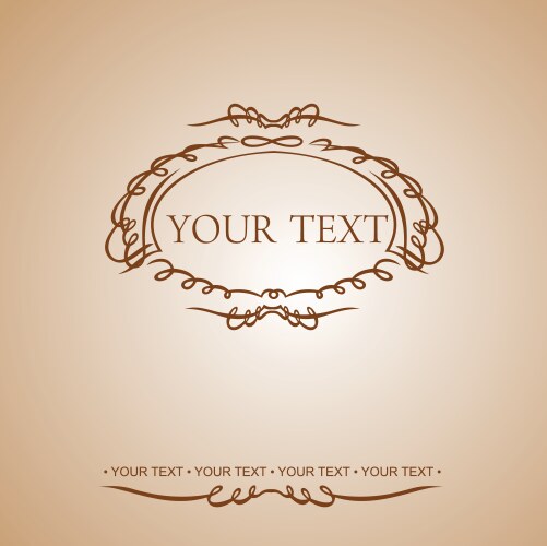 Old antique high ornate frame Royalty Free Vector Image
