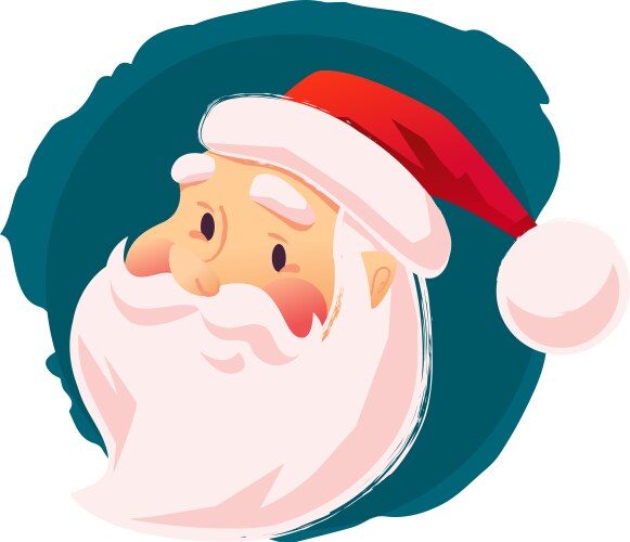 Happy santa claus face Royalty Free Vector Image