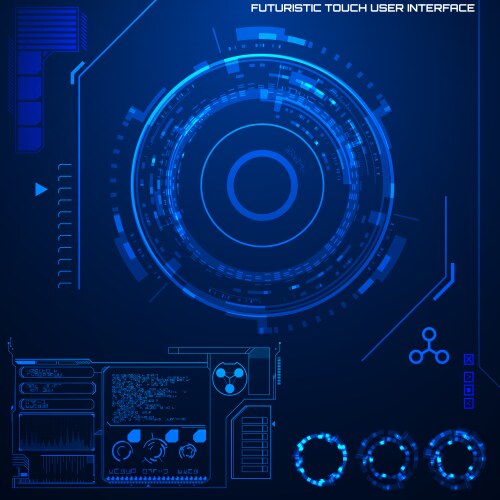 Futuristic graphic interface hud design Royalty Free Vector