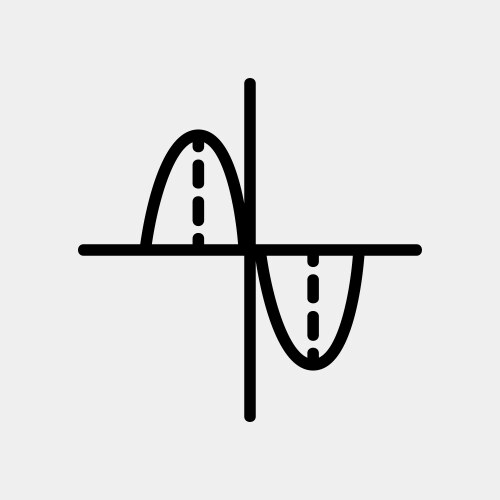 Fluctuation icon in line style for any projects vector image