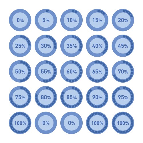 Pie Chart Elements - Data Visualization vector image