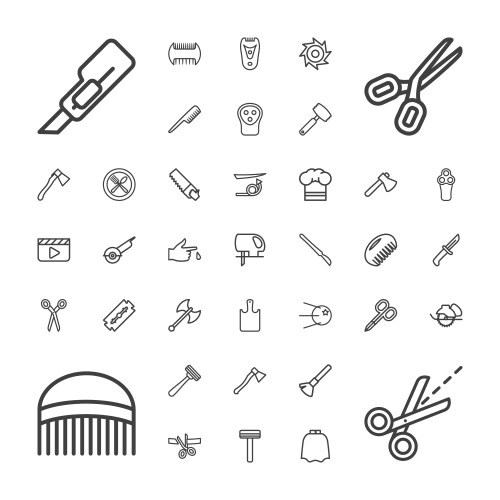 22 cut icons (36948180) – Free Vector | VectorStock
