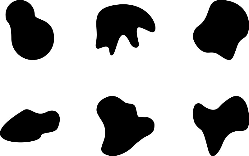 Abstract blobs liquid and fluid shape pictogram vektorbild
