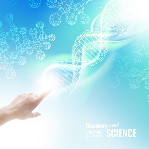 Blue molecule Royalty Free Vector Image - VectorStock