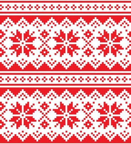 Winter folk art seamless pattern christmas Vector Image
