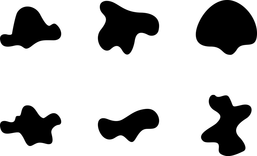 Abstract blobs liquid and fluid shape pictogram vektorbild