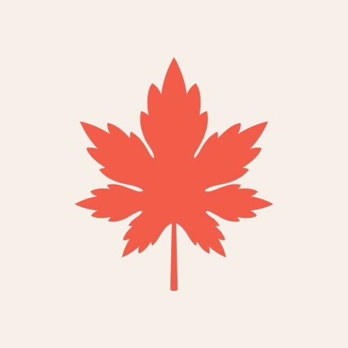 Leaf line minimalist icon Royalty Free Vector Image