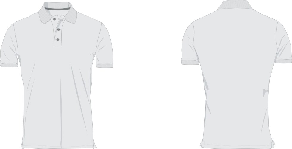 Mens polo tshirt template vector image