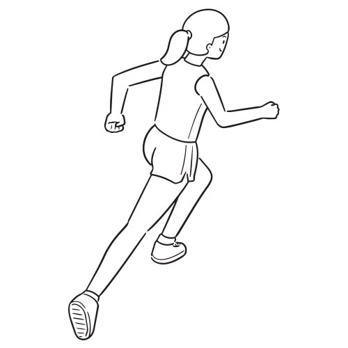 Woman running Vector Image