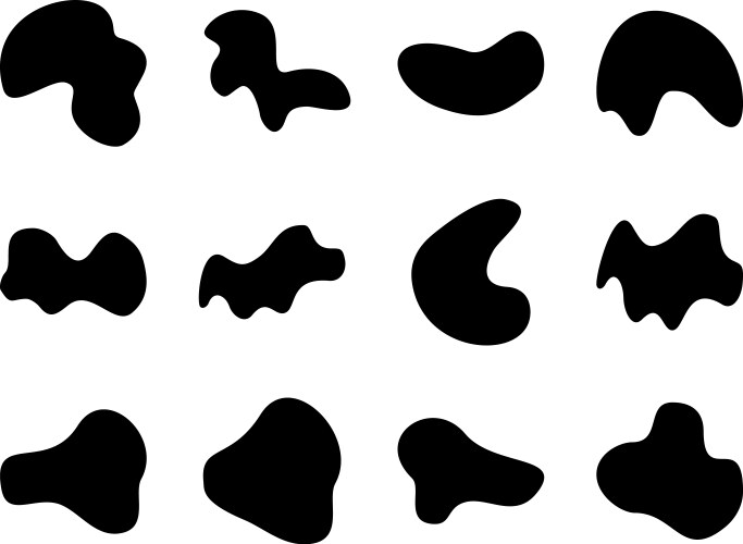 Abstract blobs liquid and fluid shape pictogram vektorbild