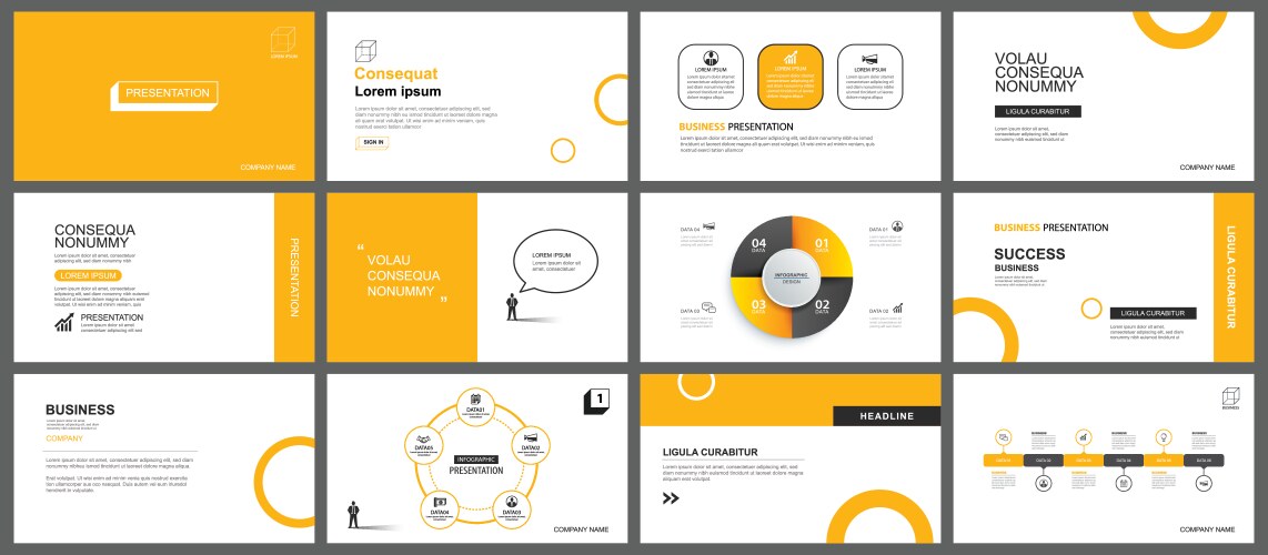 Presentation and slide layout template design vector image