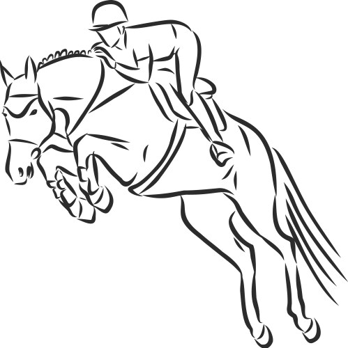 Jumping Horse Silhouette Vector Image