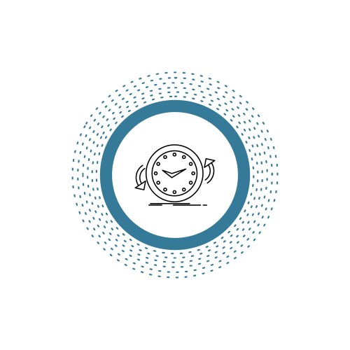 Backup clock clockwise counter time line icon vector image