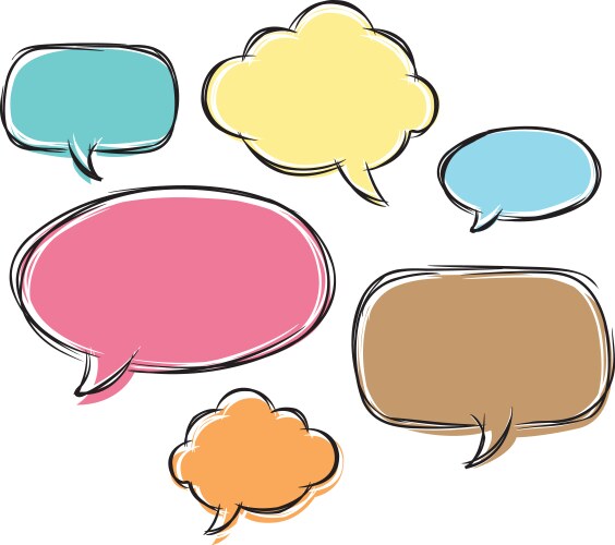 Colorful set different speech bubbles Royalty Free Vector