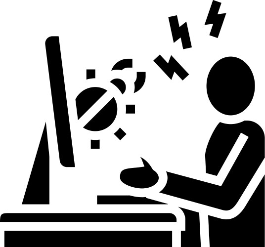 Sysadmin fixing debug glyph icon vector image