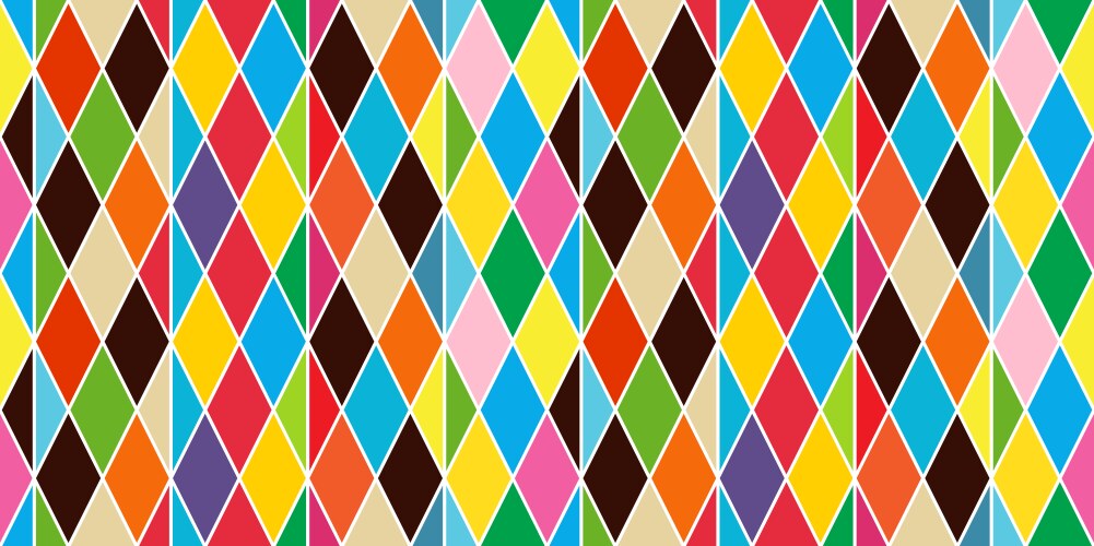 Vintage Harlequin Pattern Vector Image