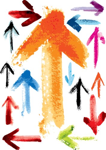 Watercolor Arrows Set Vector Image