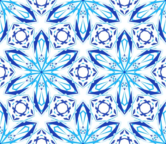 kaleidoscopic pattern light blue flower vector image