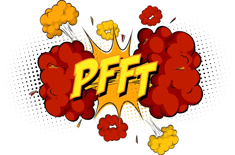 An explosion in a comic style Royalty Free Vector Image